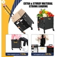 thumbnail image 7 of Foldable Utility Cart with 360 °   Wheels, Heavy Duty Rolling Crate for Travel and Office, 7 of 7