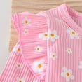 thumbnail image 5 of Gvdentm Toddler Baby Girl Clothes Outfit Long Sleeve Ruffle T Shirt Top Bell Bottom Pants Two Piece Fall Winter Outfits(Pink,12-18 Months), 5 of 8