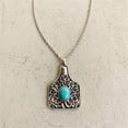 thumbnail image 5 of SIfdSeng [Turquoise Western Pattern Bull Tag Necklace] Unique Exaggerated Pendant, 5 of 5