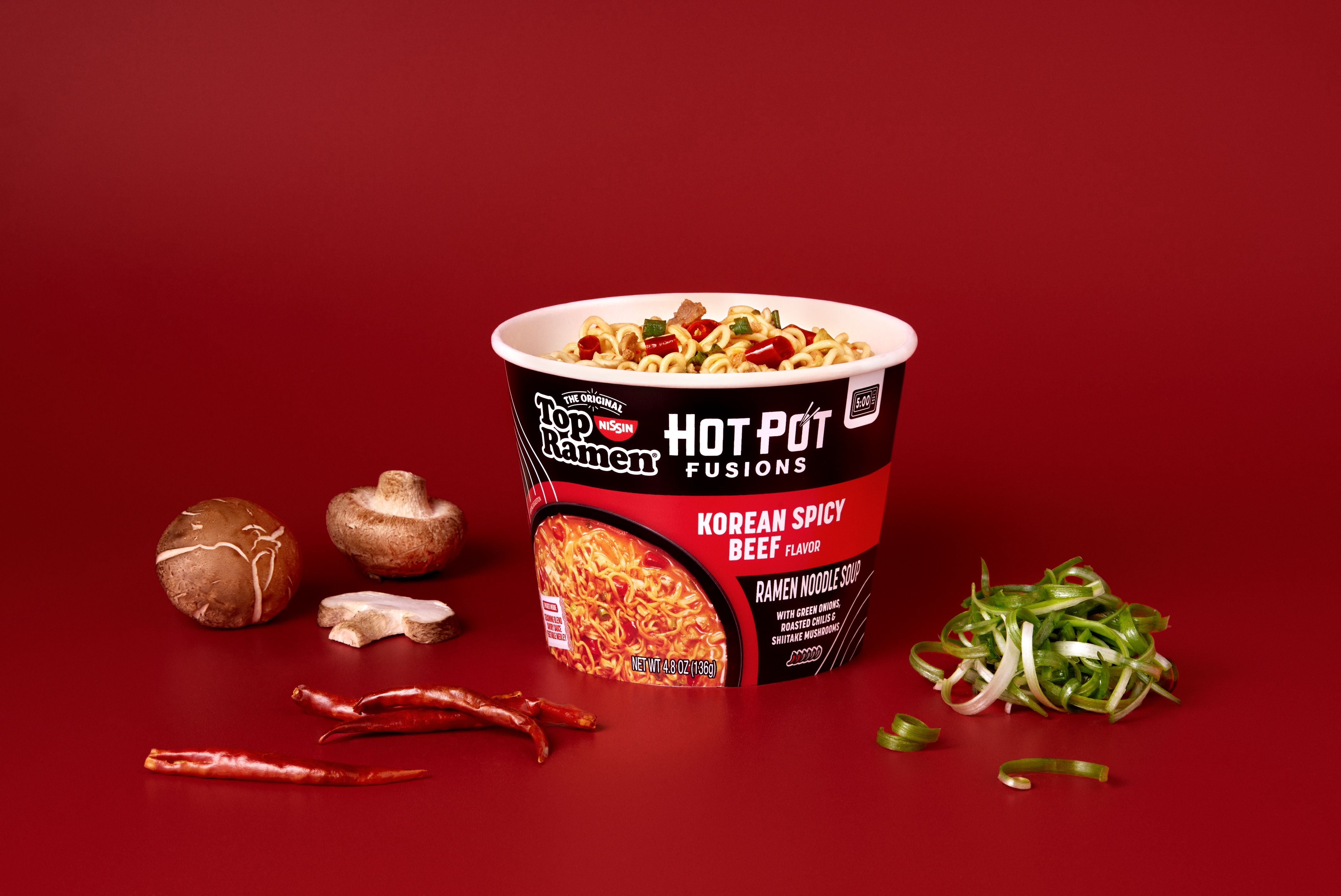 Nissin, Top Ramen HotPot Fusions Korean Spicy Beef, 4.8 oz
