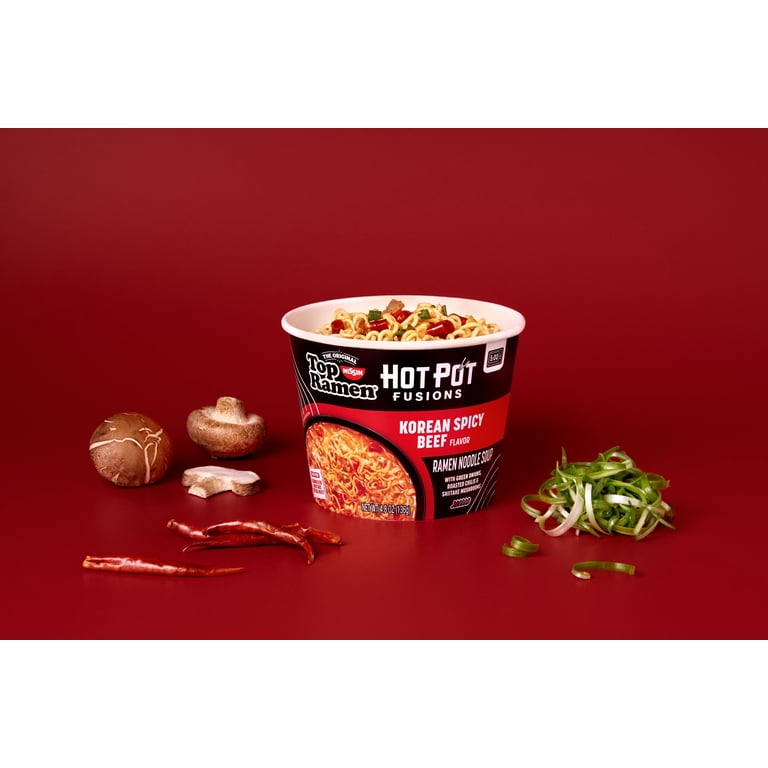 Nissin, Top Ramen HotPot Fusions Korean Spicy Beef, 4.8 oz