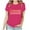 Hot Pink(Style 69), variant on Trendy Valentine'S Day T-Shirts for Women Summer Casual Short-Sleeve Round Neck Tops 95% Polyester 5% Spandex