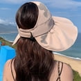 thumbnail image 5 of Kcolen Sun Hat Women Large Head Sun Hat with Wide Brim UPF 50+ Boonie Cap for Fishing Gardening Beach Outdoor Activities, 5 of 5
