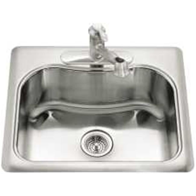 Kohler Company 114730 Staccato 25x22x8 Single Bowl 18 Ga Kohler Company 114730 Staccato 25x22x8 Single Bowl 18 Ga Stain Steel Sink 1 Hole
