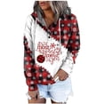 thumbnail image 2 of ICHUANYI Clearance Fashion Woman Long Sleeve T-Shirt Christmas Printing Hooded Blouse Tops(White, M) ICHUANYI WER2023081503415, 2 of 7