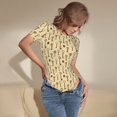 thumbnail image 3 of Kdxio Justaucorps Vintage à Manches Courtes pour Femmes Col Rond Modal Doux Confortable Ajusté Aguichant Haut-Petit, 3 of 7