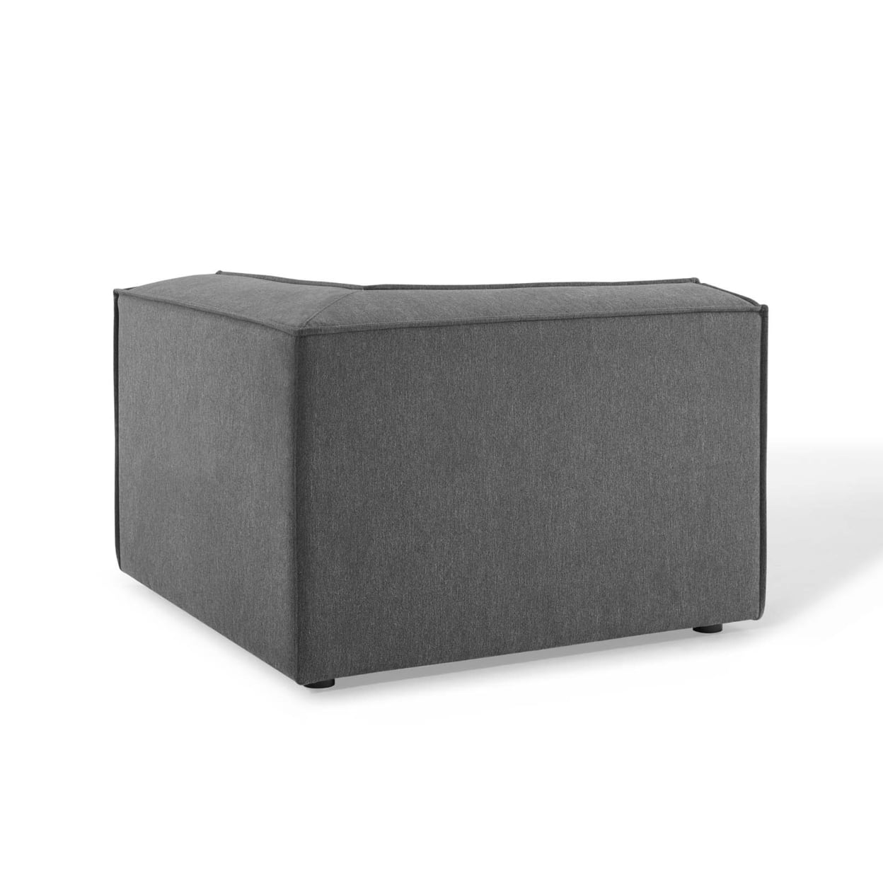 Modway Restore Polyester Fabric Sectional Sofa Corner Chair in Charcoal