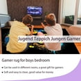 thumbnail image 2 of Games Area Rugs, Gamer Rug for Boy Cool Player Room Decor, Gaming Carpets for Boys Teens, Child Run Play Soft Floor Mat for Dining Living Room Sofa, Video Game Decor Decorate Doormats Black, 2 of 4