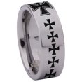 thumbnail image 3 of Iron Cross Tungsten Carbide Ring, 3 of 9