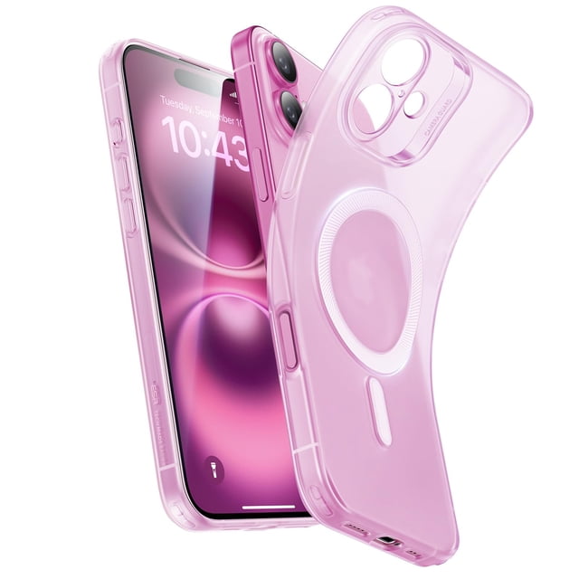 Funda ESR para iPhone 16 compatible con MagSafe, rosa esmerilado