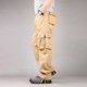 thumbnail image 4 of Puntoco Pantalones casuales largos para hombre, pantalones deportivos cargo con cintura elástica, cierre de velcro, cordones y múltiples bolsillos con correa en la pierna para hombre, 4 of 5