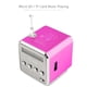 thumbnail image 5 of TD-V26 Mini altavoz LED Receptor de radio FM Reproductor de MP3 Barra de sonido (rosa roja), 5 of 9