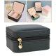 thumbnail image 5 of Caja de Exhibición de Joyería Portátil 3 Capas de material cuero de Studs Board Organizador para Anillos Perfumes Joyas Estuche , Negro Sunnimix Caja de almacenamiento de joyas, 5 of 8