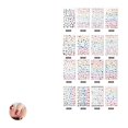 thumbnail image 1 of kurtrusly 16 Pcs Manicure Christmas Nail Sticker Set Convenient Colorful Christmas Moon Stickers with Good Stickiness for Home Shop Indoor, 1 of 8