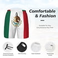 thumbnail image 3 of Men's 2 in 1 Swim Trunks with Compression Liner Flag Of Mexico Quick Dry Beach Shorts, 3 of 6