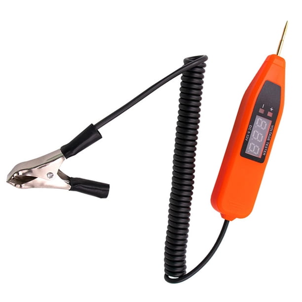 Probador de circuito automotriz, probador de voltaje, herramientas de diagnóstico de automóviles, bolígrafo de luz de prueba de pantalla digital, apto Naranja Sunnimix Probador de circuito