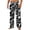 Pants-A157Black, variant on LEKWK Pajama Pants for Men Loose Fit Graphic Zebra Stripe Print Lounge Pants Elastic Waist Soft Breathable Fabric Casual Pants Home Wear