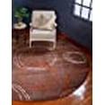thumbnail image 3 of Unique Loom Autumn Circles Area Rug 3' 3 x 3' 3 Round Brown/Beige, 3 of 5