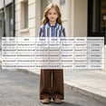 thumbnail image 5 of ZIXKCGDSE Girls School Outfit Color Block Button Down Shirt and Wide Leg Pants Fall Clothes Size 11-12 Years, 5 of 5