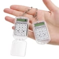 thumbnail image 2 of SHISUYAN 3pcs Mini Electronic Calculator Keychain Tiny Small Pocket Calculator Key Ring, 2 of 8