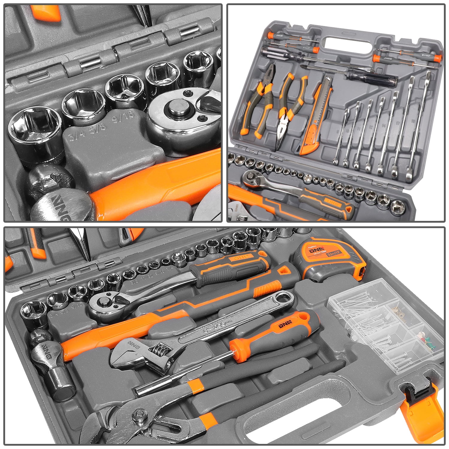 ‎160-piece Mechanics Auto & Home Repair Tool Set Household Hand Tool Kit with Storage Case