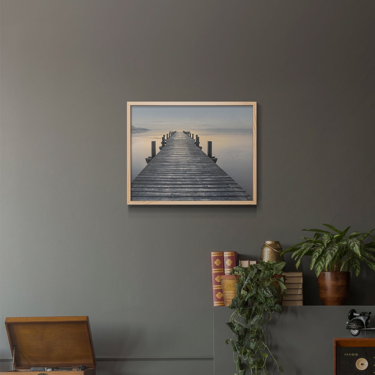Sun Down by Mike Calascibetta - Restickable Framed Giclée Print