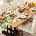 thumbnail image 4 of Fall Placemats Set of 6, Thanksgiving Orange Pumpkins Green Leaves Buffalo Plaid Place Mats 12x18 Inch Autumn Harvest Farmhouse Table Mats for Home Holiday Party Dining Table Decor, 4 of 6
