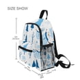 thumbnail image 3 of FORMRS School Backpack with Front Zippered Pocket 12" Student Travel Daypack, Blue Simple Cartoon Snowmen, 3 of 6