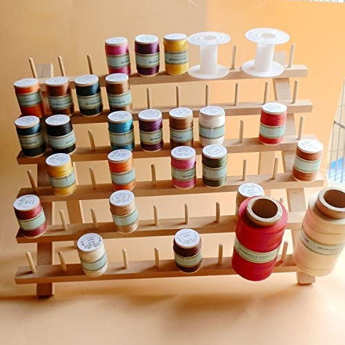 Wooden Thread Holder Sewing and Embroidery Thread Rack and Organizer