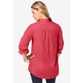 thumbnail image 2 of Roaman's Women's Plus Size Kate Long Sleeve Easy Cotton-Blend Button-Front Shirt, 2 of 6