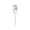 thumbnail image 5 of ANGARA Natural Tanzanite and Diamond Twisted Vine Ring in 14K White & Yellow Gold for Women (Size-5mm) | December Birthstone, Birthday, Anniversary, Jewelry Gift for Women | Natural Tanzanite Ring, 5 of 11