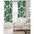 thumbnail image 2 of Green Spring Floral Kitchen Curtains Summer Flower Pastoral Cafe Short Curtains for Bathroom Blackout Window Curtain Grommet Small Window Treatment Tier Drapes for Bedroom Living Room 52"x45"x2, 2 of 9