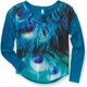 thumbnail image 1 of Aeropostale Womens Peacock Fe Leather Fashion Pullover Blusa, Verde, Mediano Aeropostale Pull-over, 1 of 1