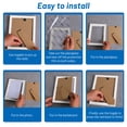 thumbnail image 4 of 2 Pack 5 x 8 Picture Frames with Plexiglass, Horizontal Vertical Mounting Wooden Wall Frames, Display Photo Poster Frames for Gallery Tabletop Home Decor Desk Office Living Room (Black, White), 4 of 7
