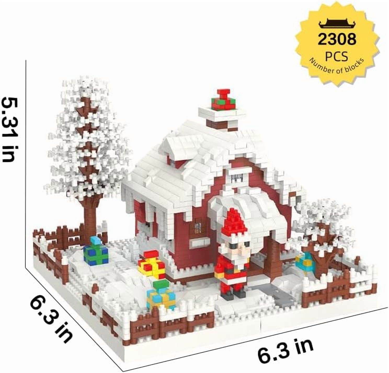 2025 New Christmas Architecture Mini Building Blocks Set for Adults - Micro Toy Building Bricks Model Kit - Educational Architecture Model Gift for Teens and Adults