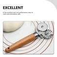 thumbnail image 3 of Pizza Cutting Tool Noodle Dough Scoring Cutter Pastry Wheel Bread Knife Universal Stainless Steel Wood, 3 of 6