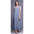thumbnail image 2 of Bimba Robe de Nuit en Rayonne Imprimée pour Femmes, Sans Manches, Tenue de Nuit, Robe Maxi - TG, 2 of 5
