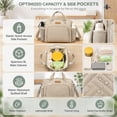 thumbnail image 4 of DEFAHN Small Diaper Bag Backpack,Baby Diaper Bag with 9 Pockets, 2 Insulated Pockets,Stroller Clip,Lightweight Convertible Tote Bag for Women Apricot, 4 of 7