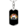 thumbnail image 5 of Cats and Vinyl Stainless Steel or 18k Gold Premium Swivel Dog Tag Keychain, 5 of 16