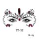 thumbnail image 3 of 3pcs Halloween Noctilucent Face Gems Tattoo Sticker,cosplayf, 3 of 4