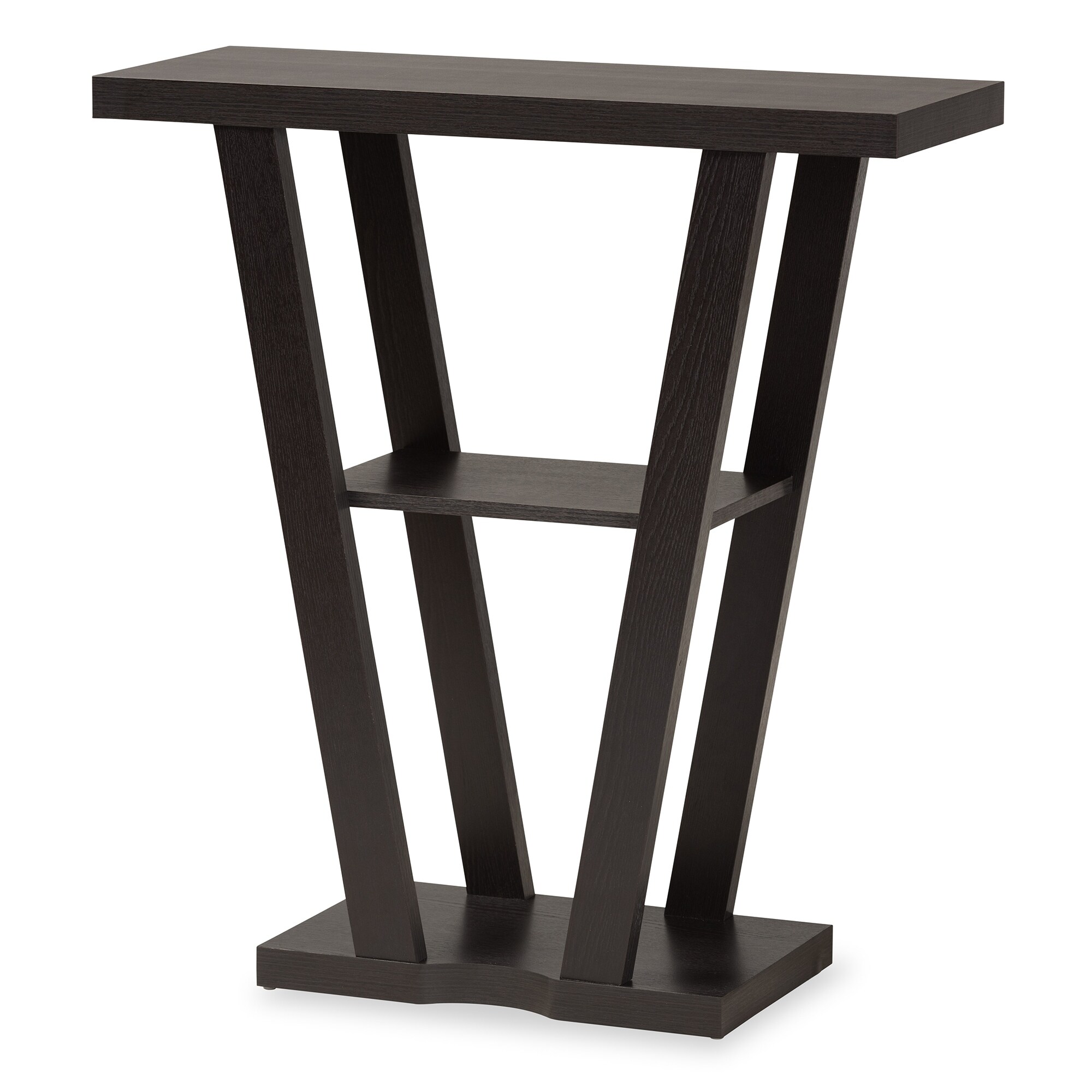 Baxton Studio Boone Modern and Contemporary Wood Console Table Espresso