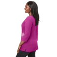 thumbnail image 2 of Jessica London Women's Plus Size Boatneck Tunic Top 3/4 Sleeve Shirt  Loose Fit, 2 of 6