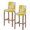 Yellow, variant on Sage Green Abstract Bar Stool Covers Set of 4, Grey Geometric Oil Painting Vintage Stretch Washable Bar Chair Covers with Backs, Removable Pub Counter Height Chair Cover for Kitchen Dining Room Cafe