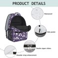 thumbnail image 4 of Unicorn and Rainbow Purple Pattern Backpack for School, Cute School Bag with Adjustable Shoulder Straps and Padded Back, 15.3"x11"x6.7", 4 of 5