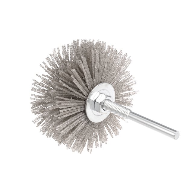 Unique Bargains Nylon Wheel Brush 80 Grits Abrasive Grinding Head with 6mm Threaded Shank