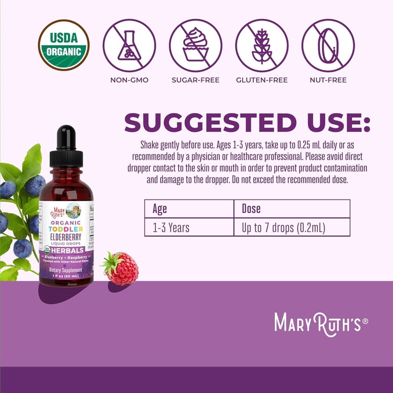 MaryRuth's Organic Elderberry Drops For Toddlers, Ages 1-3 photo 7