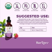 MaryRuths Elderberry Liquid Drops for Toddlers Ages 1 to 3, USDA Organic Herbal Supplement, Immune Support, Overall Health, Vegan, Unisex, 1 fl oz