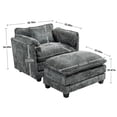 thumbnail image 5 of S-HOME Ergonomic Oversized Boucle Indoor Sofa Bed with Deep Cushions and Thick Armrests, for Living Room and Bedroom, DARK GREY, 5 of 16