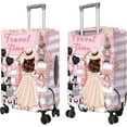 thumbnail image 2 of Travel Luggage Cover Suitcase Protector Fits 18-32 Inch Luggage Wheel Covers Patterned Travel Related Items Flower Luggage Protector Elastic Luggage Anti-scratch Suitcase Cover L, 2 of 5