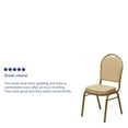 thumbnail image 4 of Emma + Oliver Dome Back Banquet Chair, Beige Patterned Fabric/Gold Frame, 4 of 13